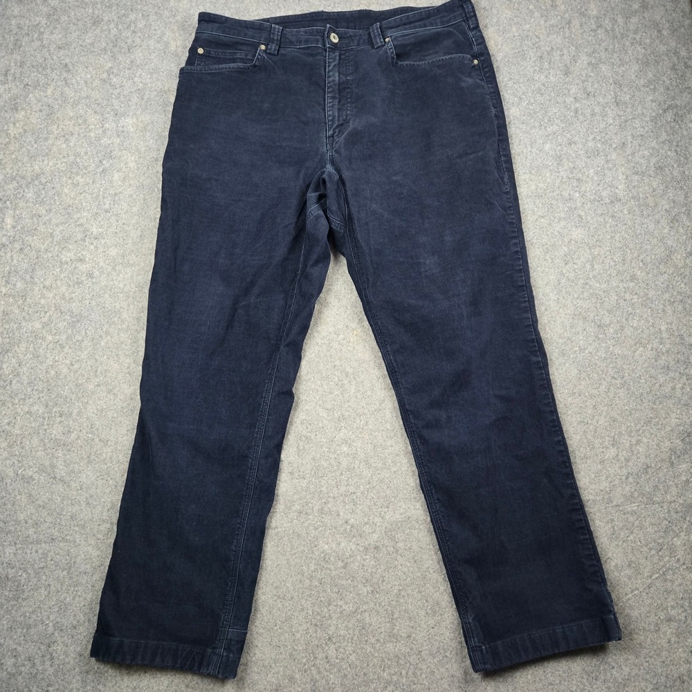 Duluth Trading Co Corduroy Pants Mens 36x30 Navy Blue Standard Fit Workwear